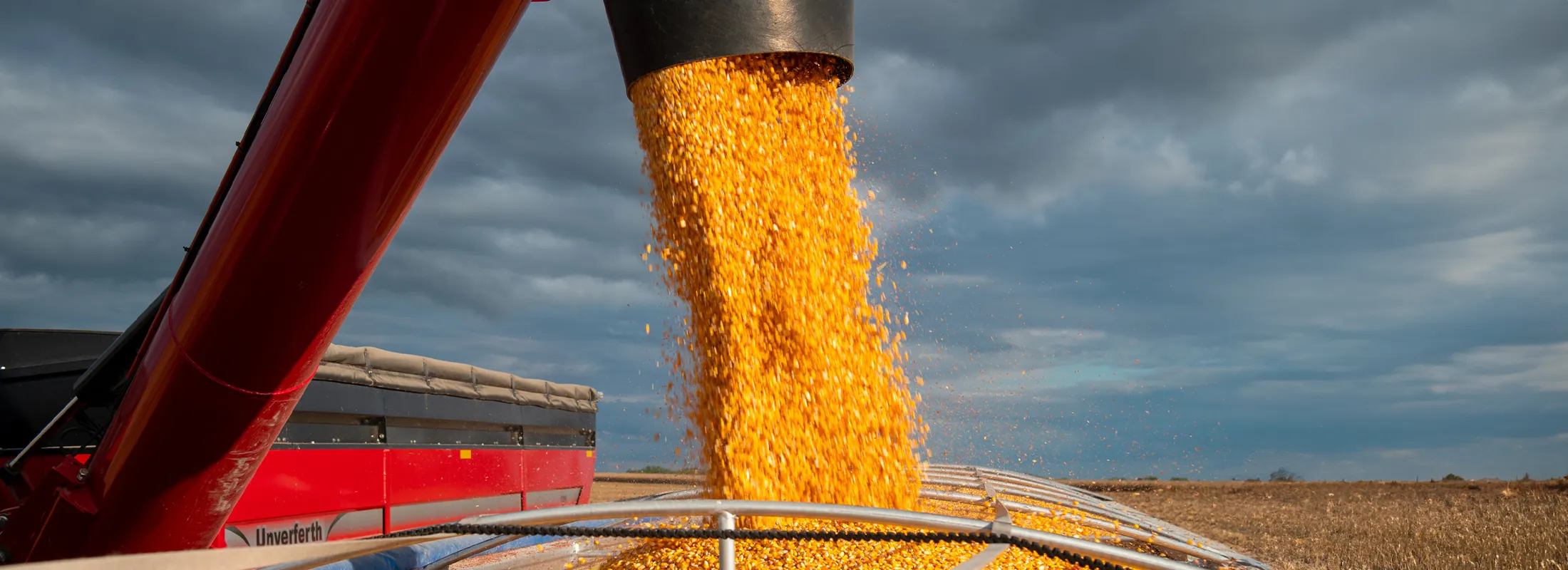 an auger unloading